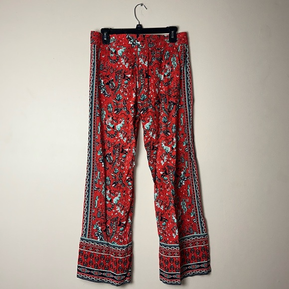 Hester & Orchard Flowy Wide‎ Leg Floral Printed Boho Style Women's Pants Medium - Picture 7 of 7